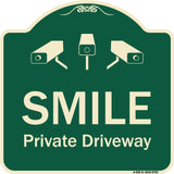 Smile Private Driveway With Video Surveillance Camera Graphics