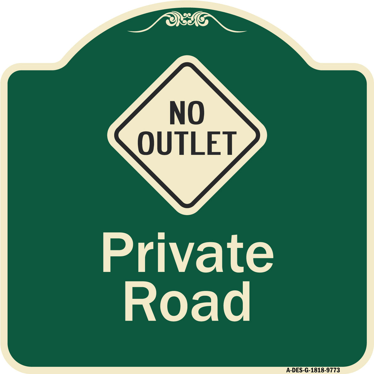 Private Road With No Outlet Symbol