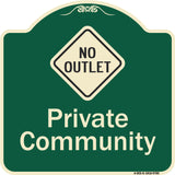 Private Community With No Outlet Symbol