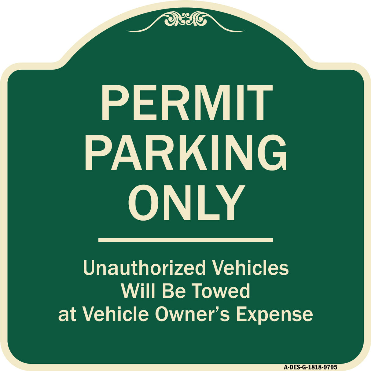 Permit Parking Only Unauthorized Vehicles