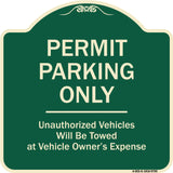 Permit Parking Only Unauthorized Vehicles