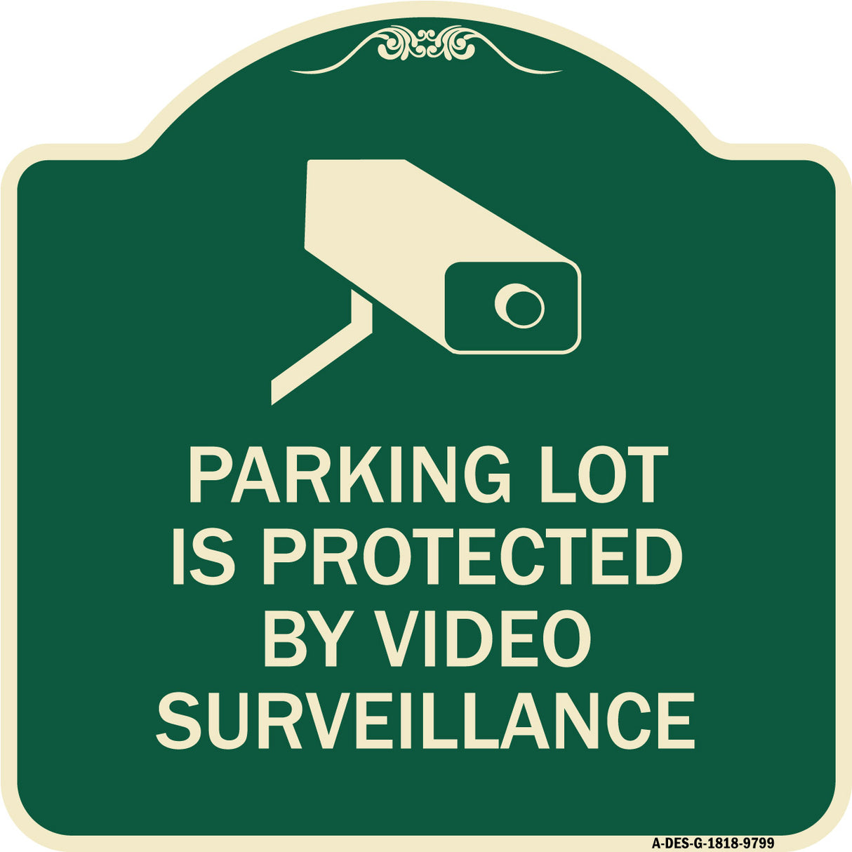 Parking Lot Is Protected By Video Surveillance With Graphic