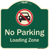No Parking, Loading Zone With No Car Symbol