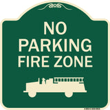 No Parking, Fire Zone With Graphic