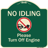 No Idling, Please Turn Off Engine With Graphic