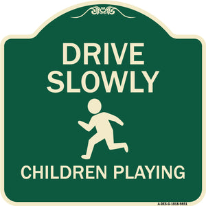 Drive Slowly Children Playing