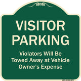 Visitor Parking Violators Will Be Towed Away At Vehicle Owner's Expense