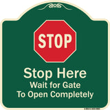Stop, Wait For Gate To Open Completely With Symbol
