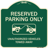 Resident Parking Only Unauthorized Vehicles Towed Away With Graphic