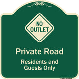 Private Road Residents And Guests Only With No Outlet Symbol