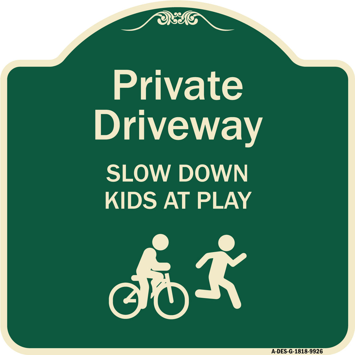 Private Driveway Slow Down Kids At Play