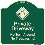 No Turn Around Or Trespassing With No Outlet Symbol