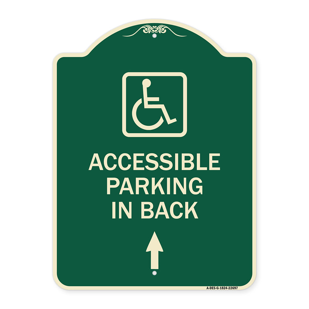 With NY - Approved Isa Symbol Accessible Parking on Up Arrow (With Graphic)