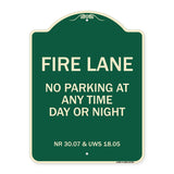 Wisconsin Fire Lane No Parking at Anytime Day or Night