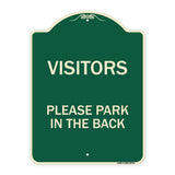 Visitors Please Park in the Back