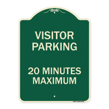 Visitor Parking Sign Visitor Parking 20 Minutes Maximum
