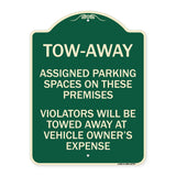 Tow Zone Assigned Parking Spaces on These Premises Violators Will Be Towed Away at Vehicle Owner's Expense
