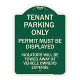 Tenant Parking Only Display Permit Violators Towed at Owner Expense
