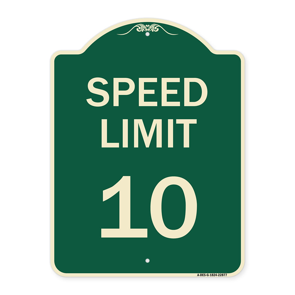 Speed Reduction Sign Speed Limit 10 Mph