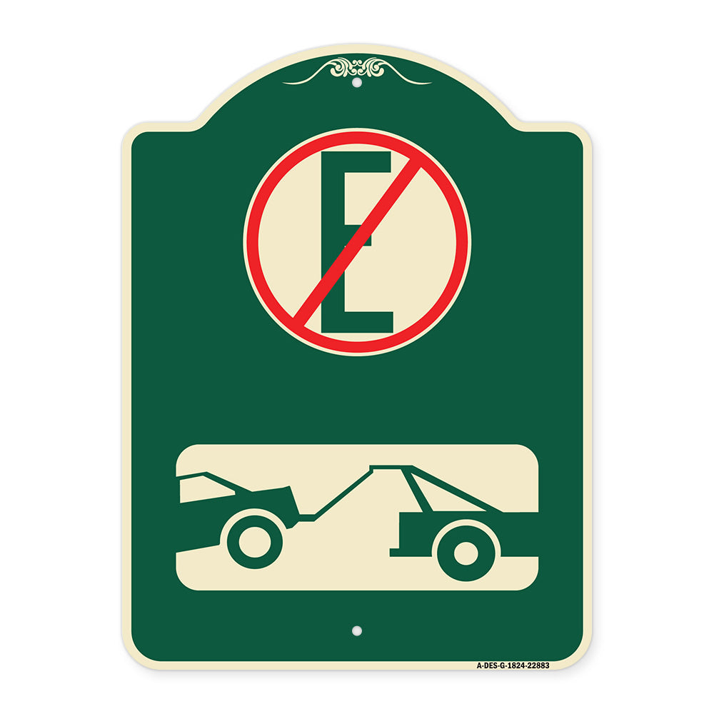 Spanish Parking Control Sign No Estacionar (No Parking) (With Symbol)