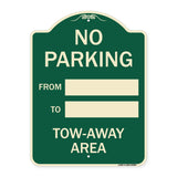 No Parking From - to with Blank Space