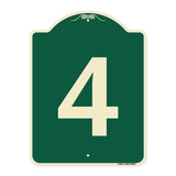 Sign with Number 4