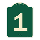Sign with Number 1