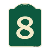 Sign with Number '8