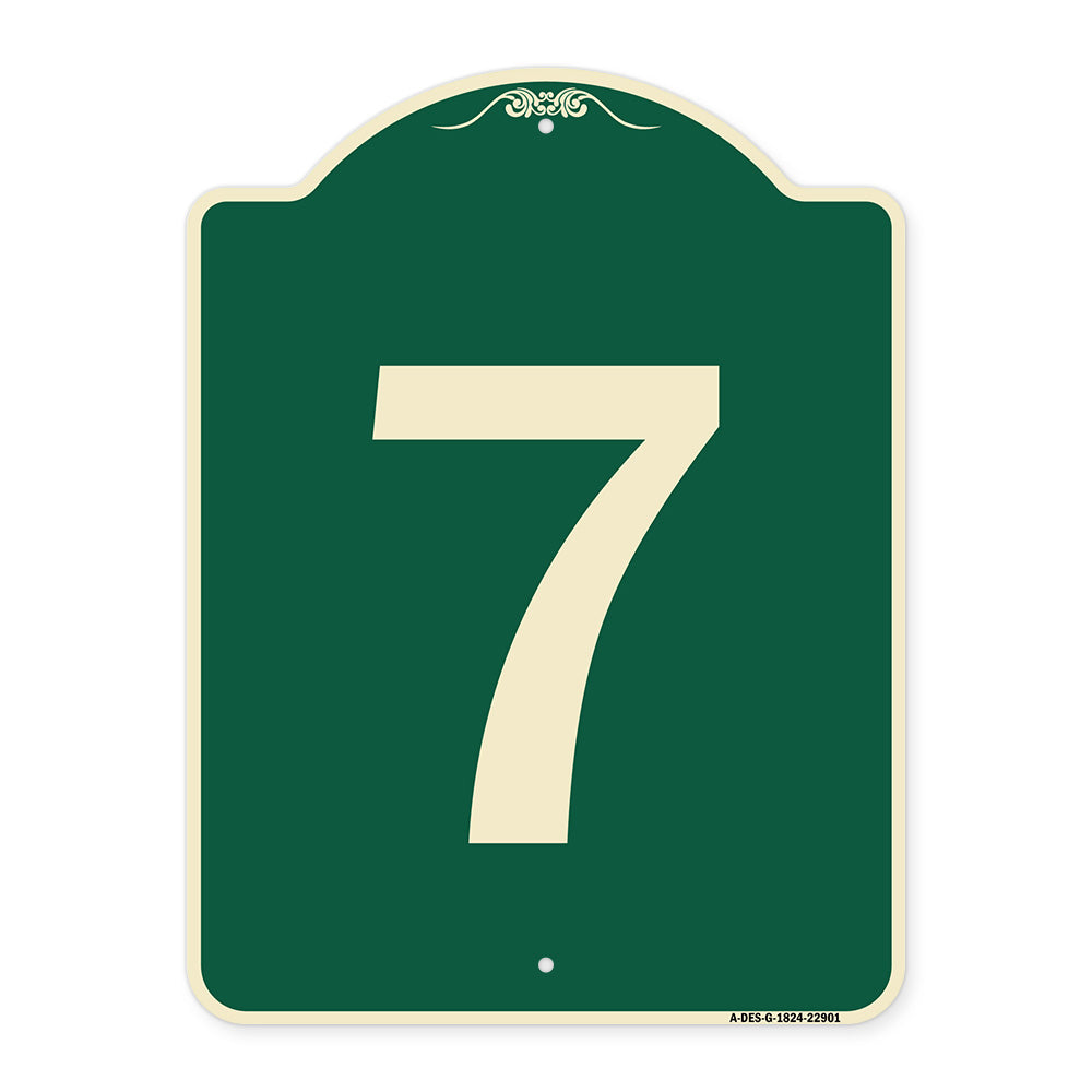 Sign with Number '7