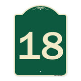 Sign with Number '18
