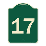 Sign with Number '17