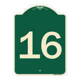 Sign with Number '16