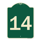 Sign with Number '14
