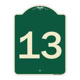 Sign with Number '13