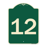 Sign with Number '12