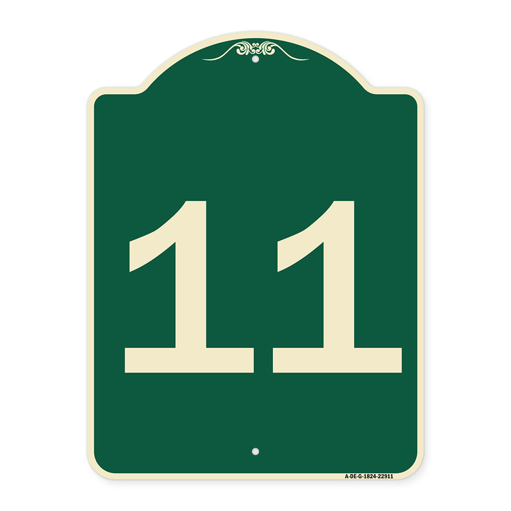 Sign with Number '11