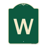 Sign with Letter W