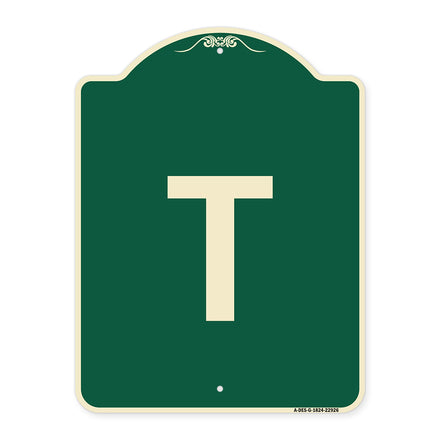 Sign with Letter T