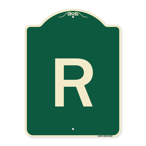 Sign with Letter R