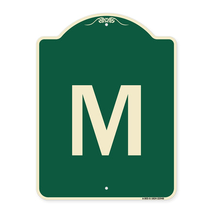 Sign with Letter M