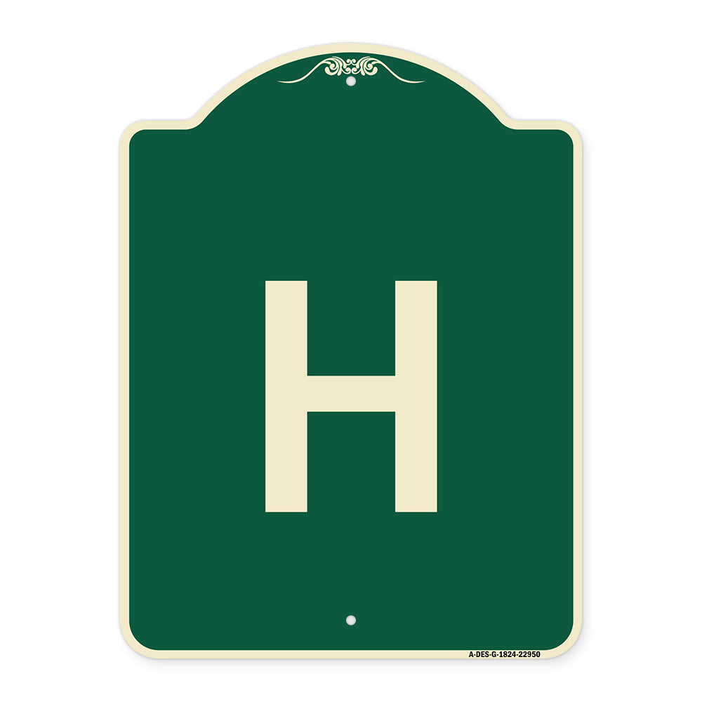 Sign with Letter H