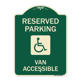 Reserved Parking Van Accessible with Symbol