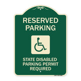 Reserved Parking State Disabled Parking Permit Required (Handicapped Symbol)
