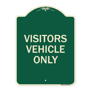 Reserved Parking Sign Visitor Vehicles Only