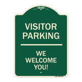 Reserved Parking Sign Visitor Parking We Welcome You!