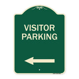 Reserved Parking Sign Visitor Parking (Arrow Pointing Left)