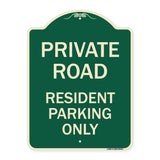 Reserved Parking Sign Private Road - Resident Parking Only