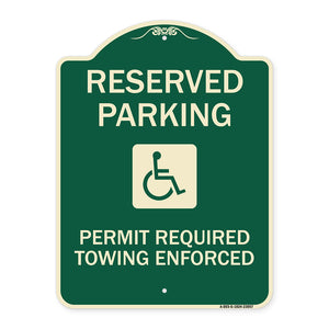 Reserved Parking Permit Required Towing Enforced (With Graphic)