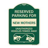 Reserved Parking for New Mothers Unauthorized Vehicles Towed Away (With Tow Away Graphic)