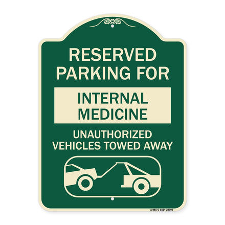 Reserved Parking for Internal Medicine Unauthorized Vehicles Towed Away